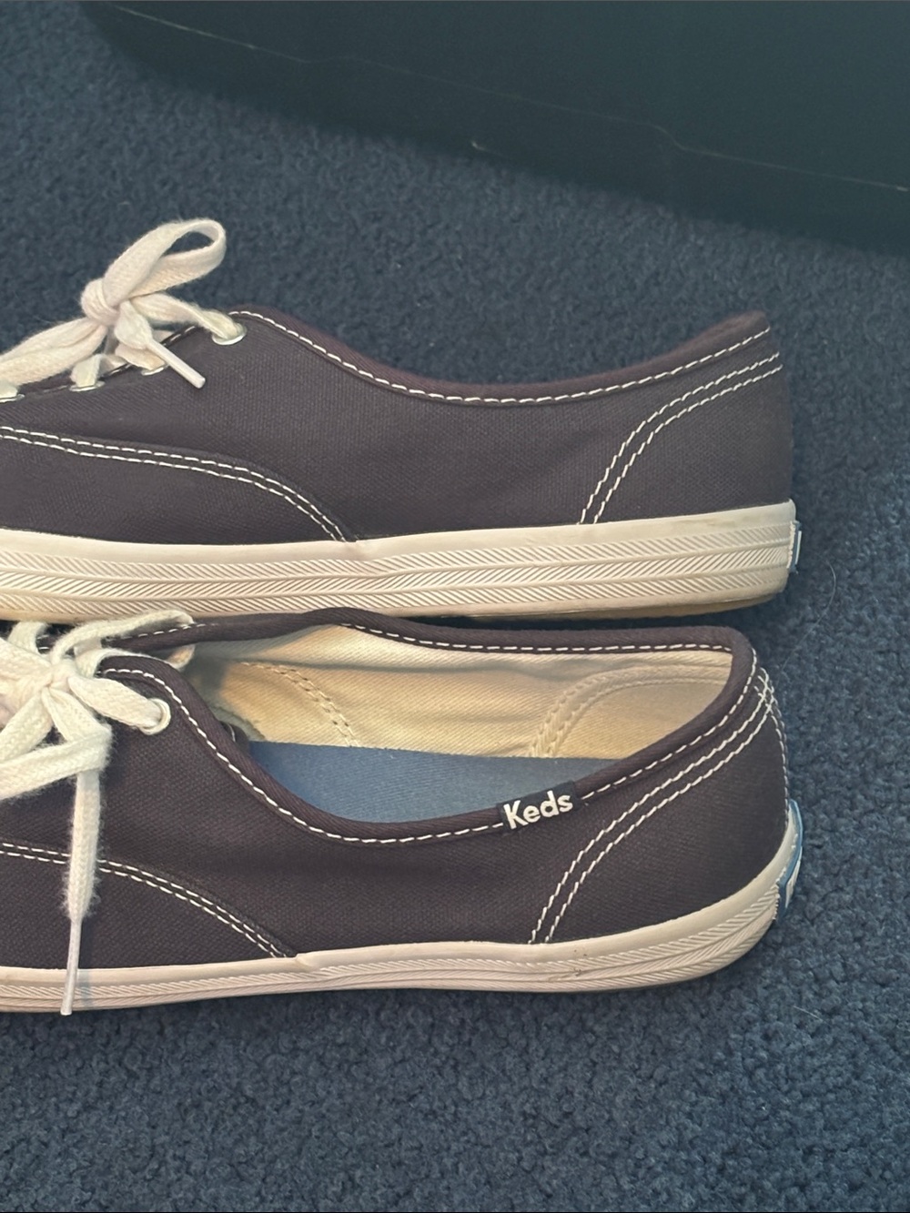 VGUC navy blue Keds * woman’s sz 8.5 * Canvas Lace-Up Sneakers - Picture 7 of 8
